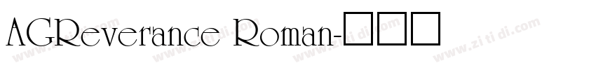 AGReverance Roman字体转换